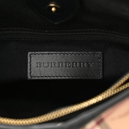 Burberry Haymarket Check Small Northfield Tote Black 9 of 13