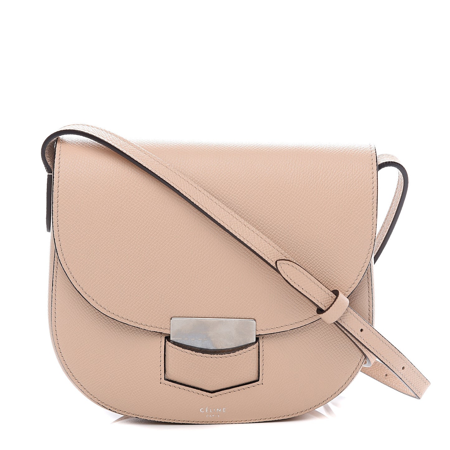 Grained Calfskin Small Trotteur Light Taupe
