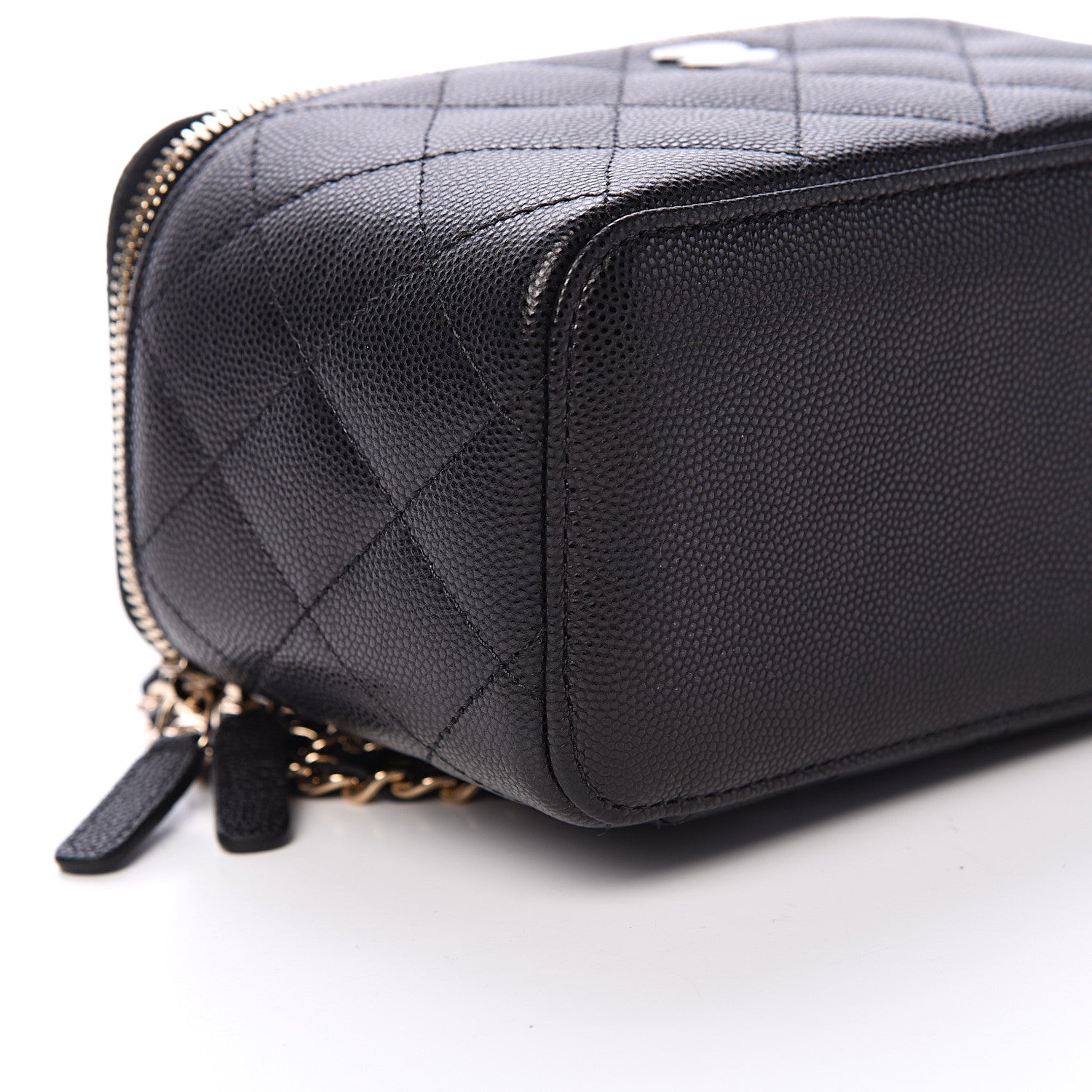 Chanel Caviar Quilted Small Vanity Case With Chain Black 8 of 10