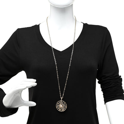 Chanel Crystal CC Lucky Charms Pendant Necklace Gold 2 of 5