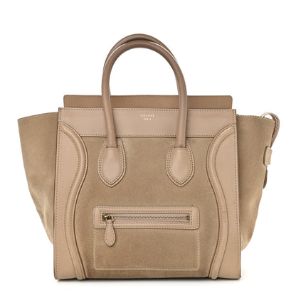 Celine Smooth Calfskin Suede Mini Luggage Camel 1 of 15