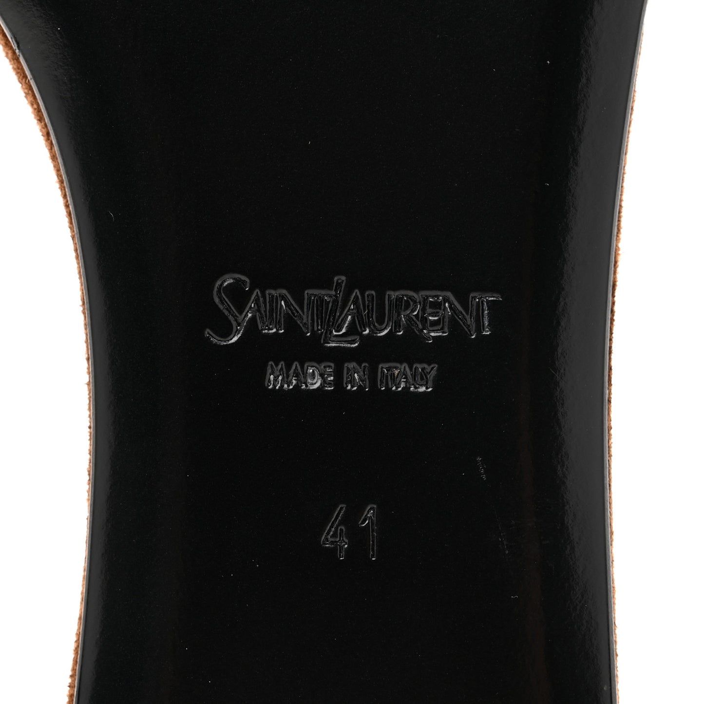 Suede Babylone Slide Sandals 41 Dark Havana