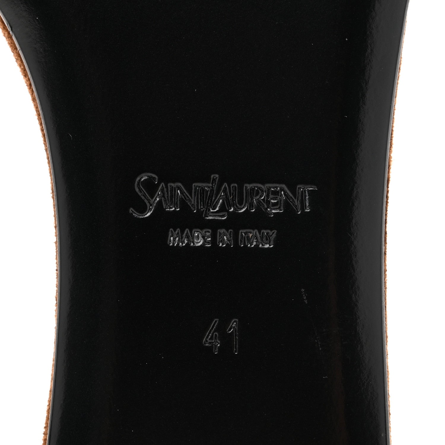 Saint Laurent Suede Babylone Slide Sandals 41 Dark Havana 7 of 8