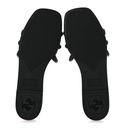 Gucci Rubber Interlocking G Womens Slide Sandals 36 Black 36 Black 7 of 13