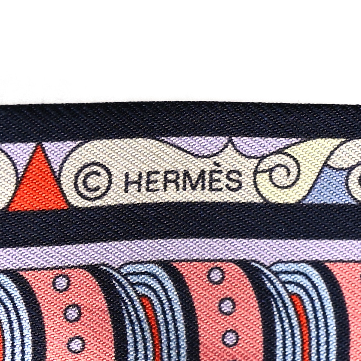 Hermes Silk Harnais En Rosace Twilly Marine Rose Jaune 4 of 4