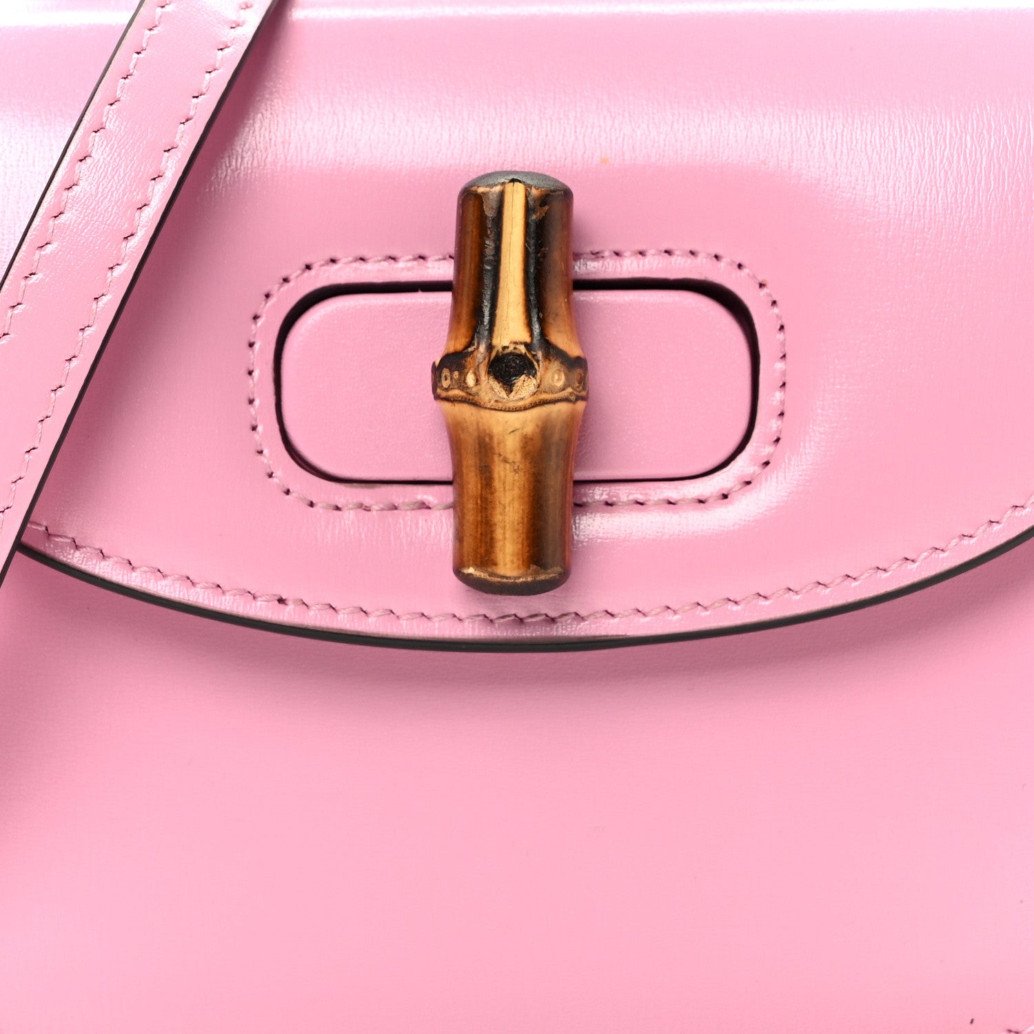 Gucci Boarded Dyana Lux Calfskin Web Mini Bamboo 1947 Top Handle Bag Nice Pink 8 of 10