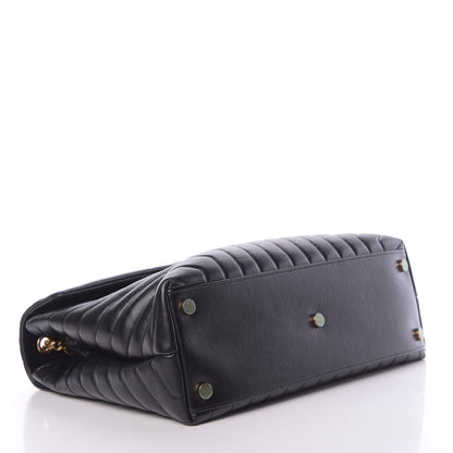 Saint Laurent Calfskin Y Quilted Monogram Large Loulou Chain Satchel Black 4 of 14
