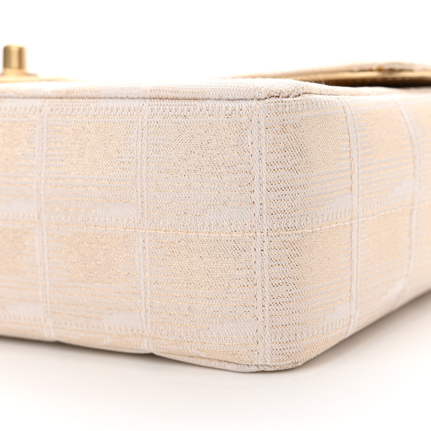 Chanel Metallic Nylon Medium Travel Flap Light Gold 10 of 14