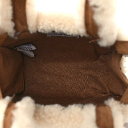 Telfar X UGG Suede shearling Small Shopping Bag Chestnut 5 of 8