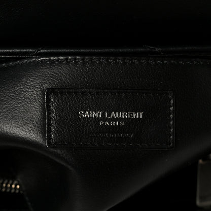 Saint Laurent Calfskin Y Quilted Monogram Small Loulou Chain Satchel Black 7 of 11