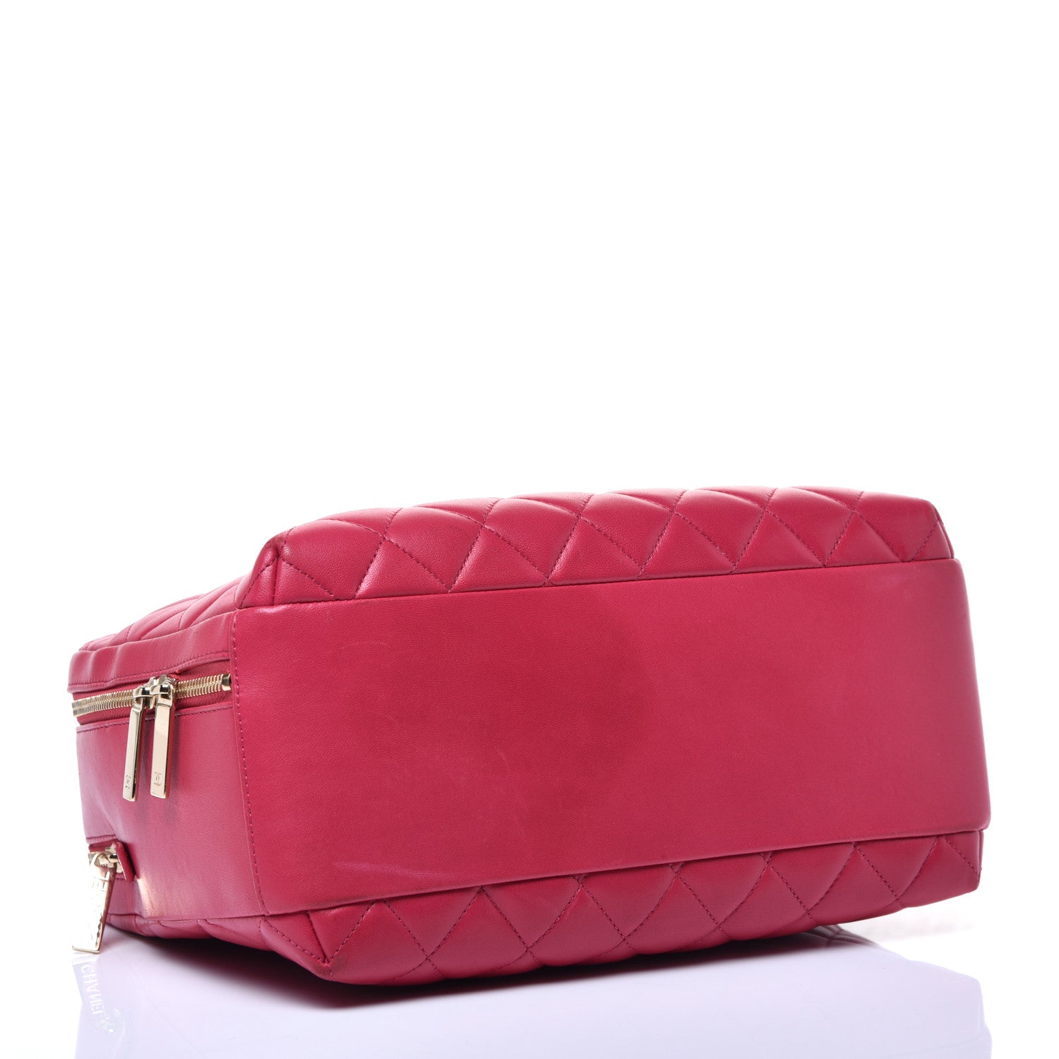 Chanel Lambskin Quilted Large Trendy CC Bowling Bag Dark Pink 4 of 13