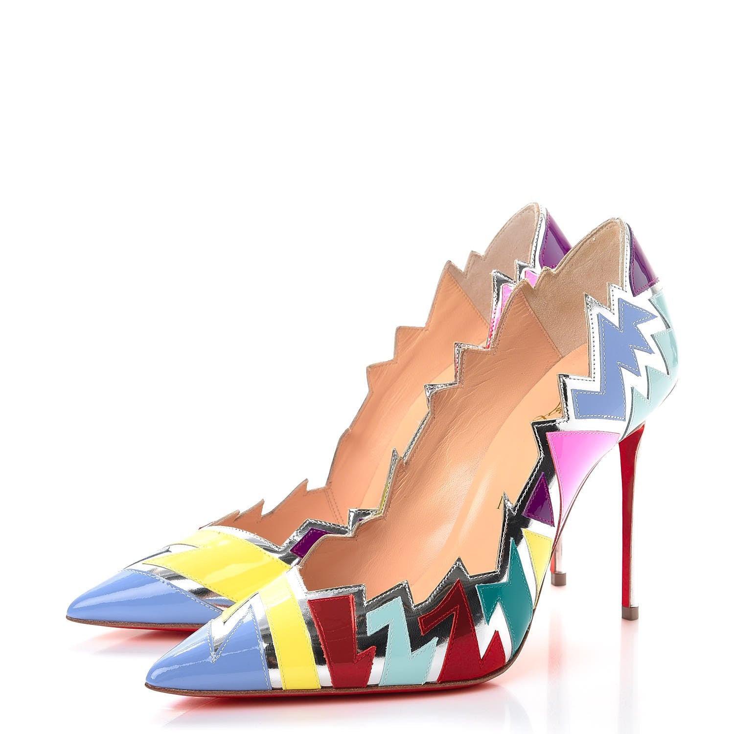 Christian Louboutin Specchio Patent Explotek 100 Pumps 38 Lavender 3 of 10