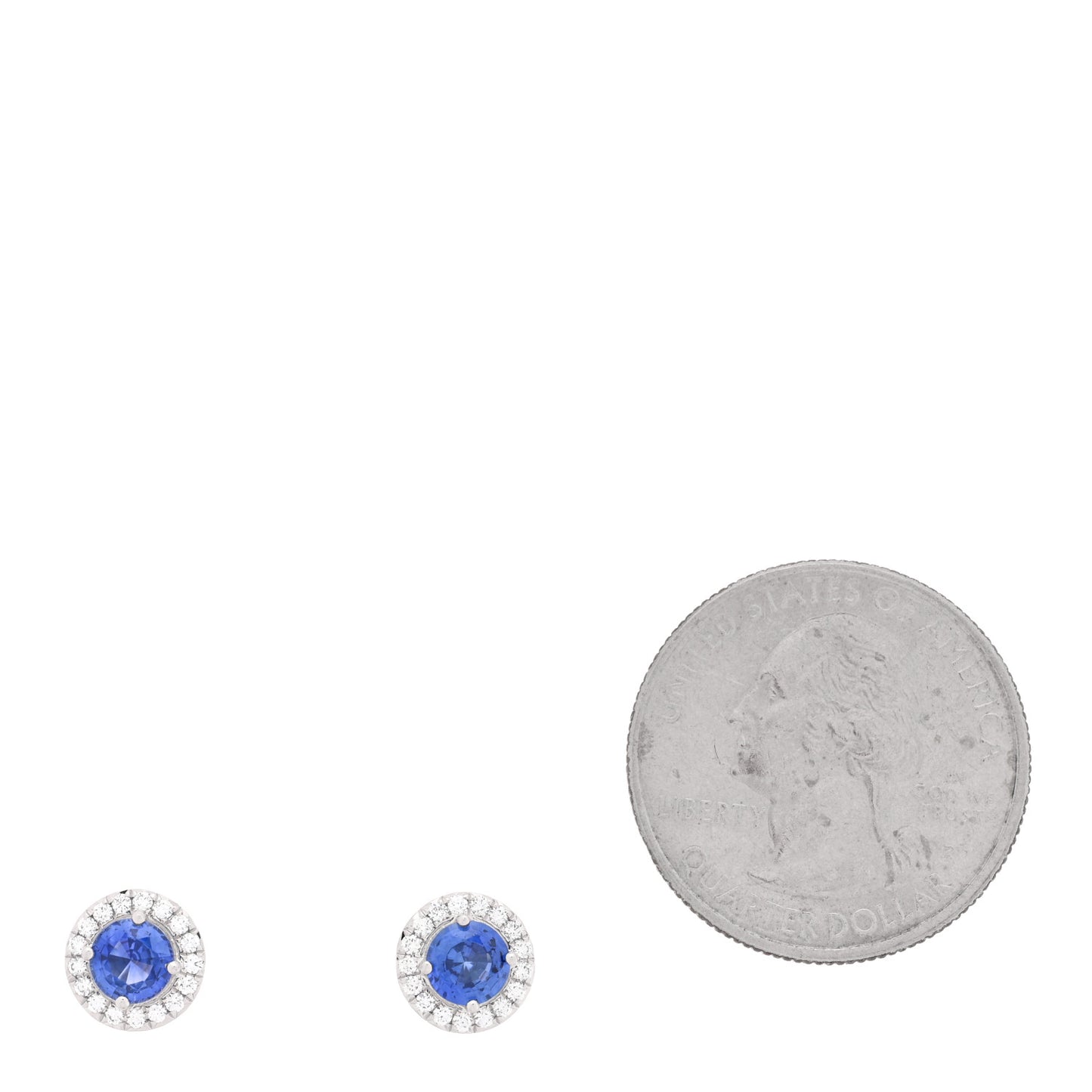 Platinum Diamond Sapphire Soleste Earrings