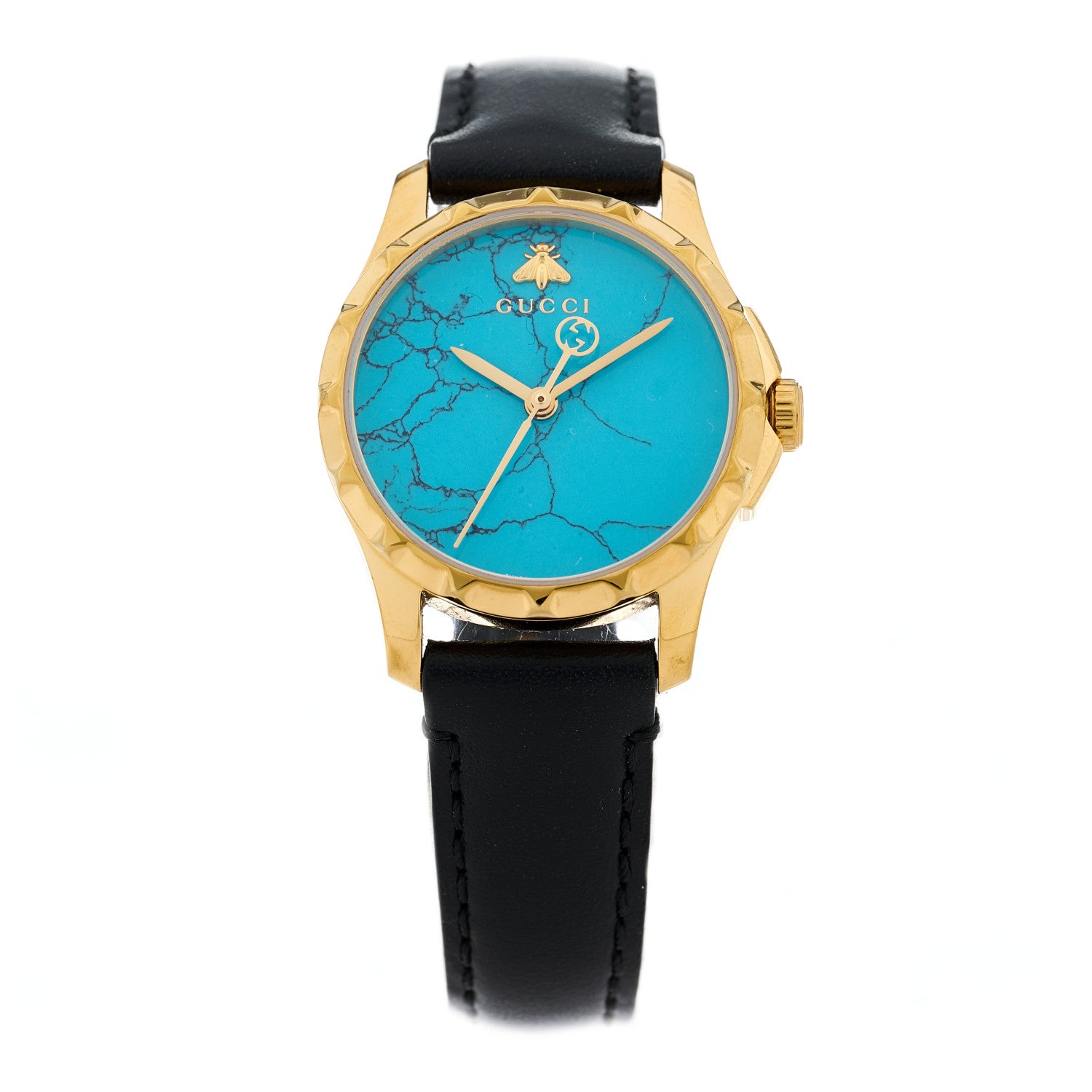 Gucci Stainless Steel Calfskin 27mm G-Timeless Quartz Watch Turquoise 1 of 5