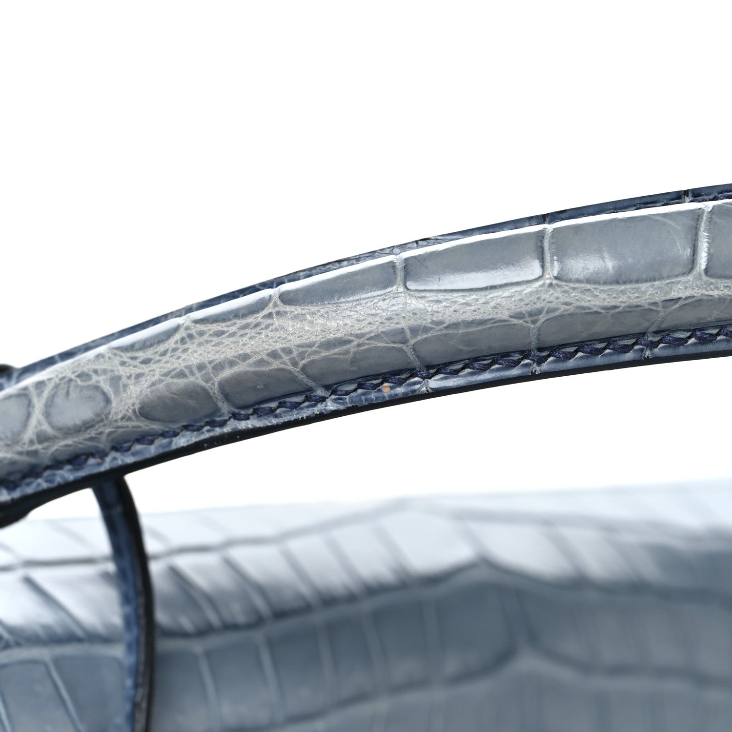 Hermes Matte Porosus Crocodile Kelly 35 Bleu Brighton 15 of 16