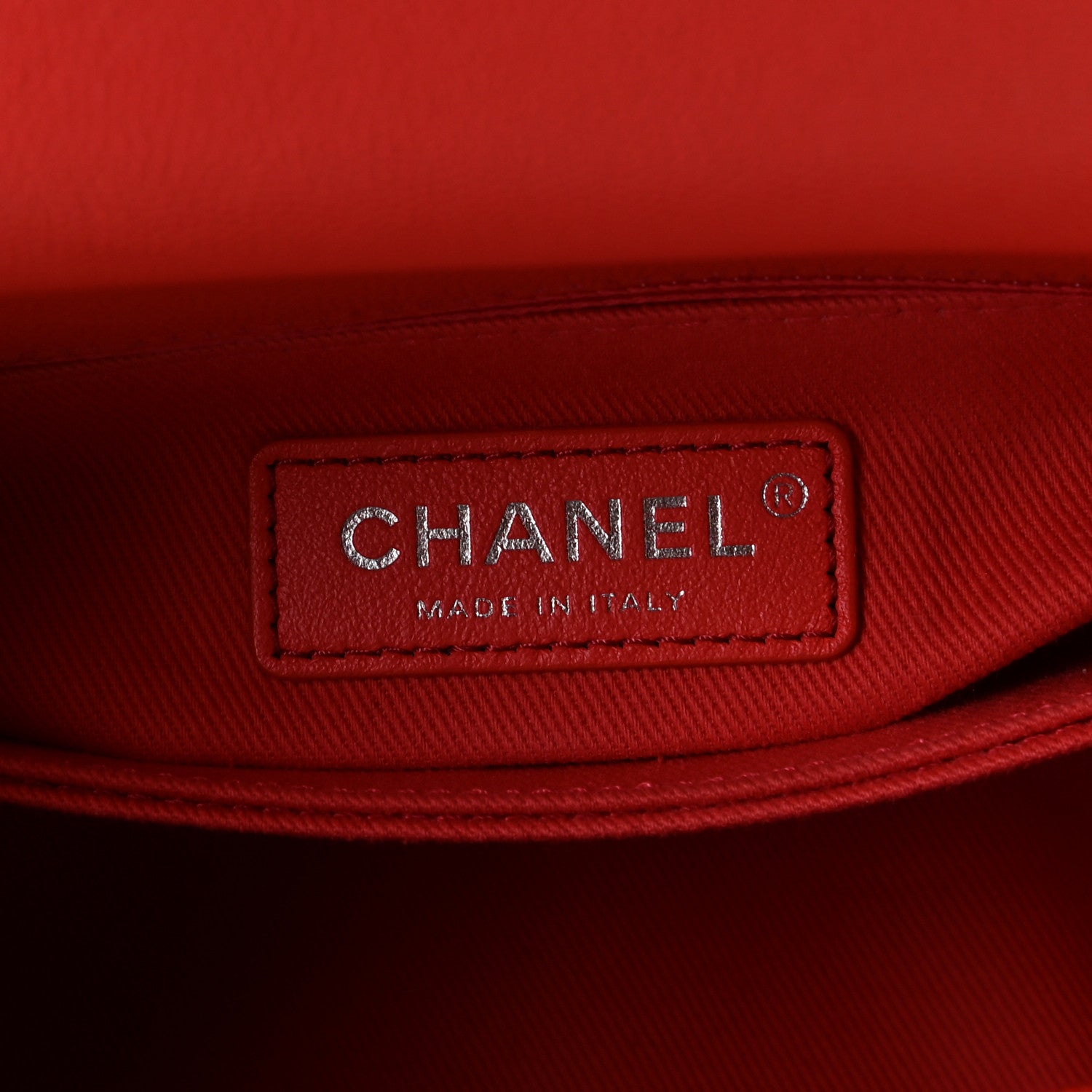 Chanel Caviar Chevron Quilted Mini Coco Handle Flap Red 6 of 7