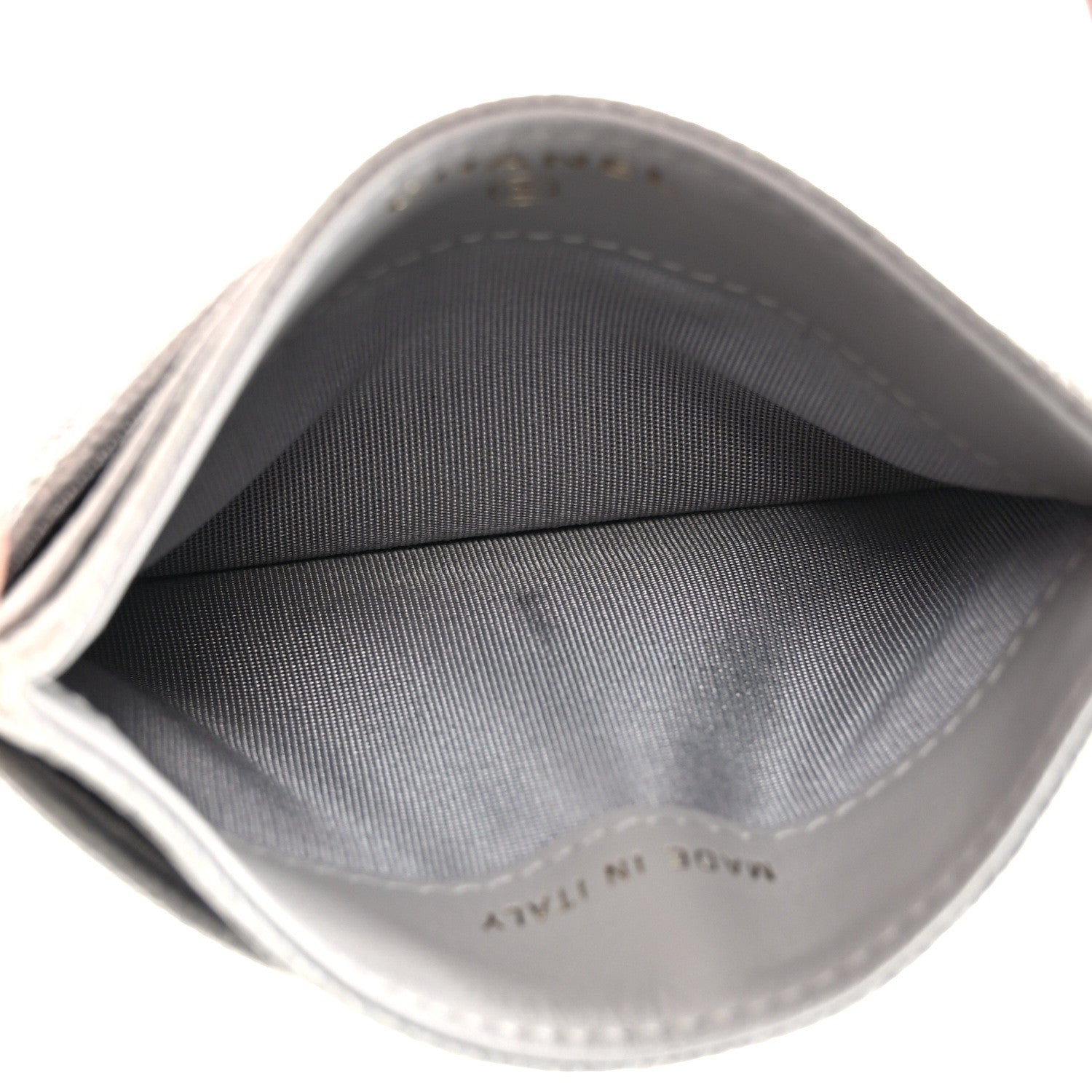Chanel Caviar Quilted Boy Card Holder Grey 5 of 9