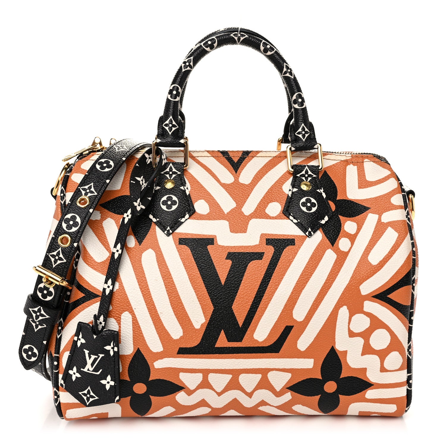 Louis Vuitton Monogram Giant Crafty Speedy Bandouliere 25 Creme Caramel 1 of 9