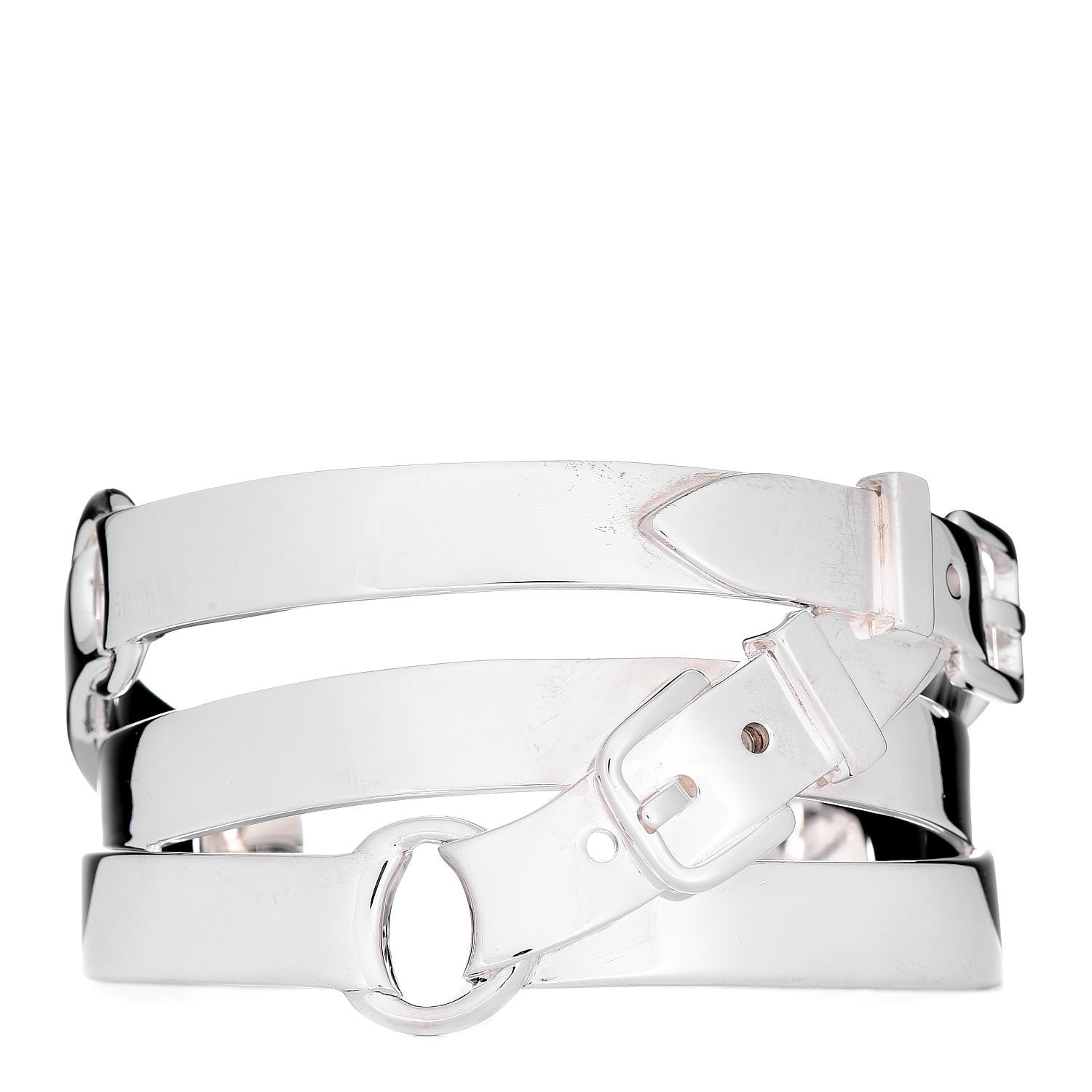 Hermes Sterling Silver MM Debridee Cuff Bracelet 1 of 6