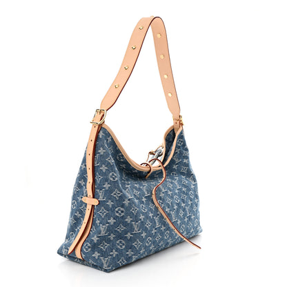 Louis Vuitton Monogram Denim CarryAll MM Blue 4 of 11
