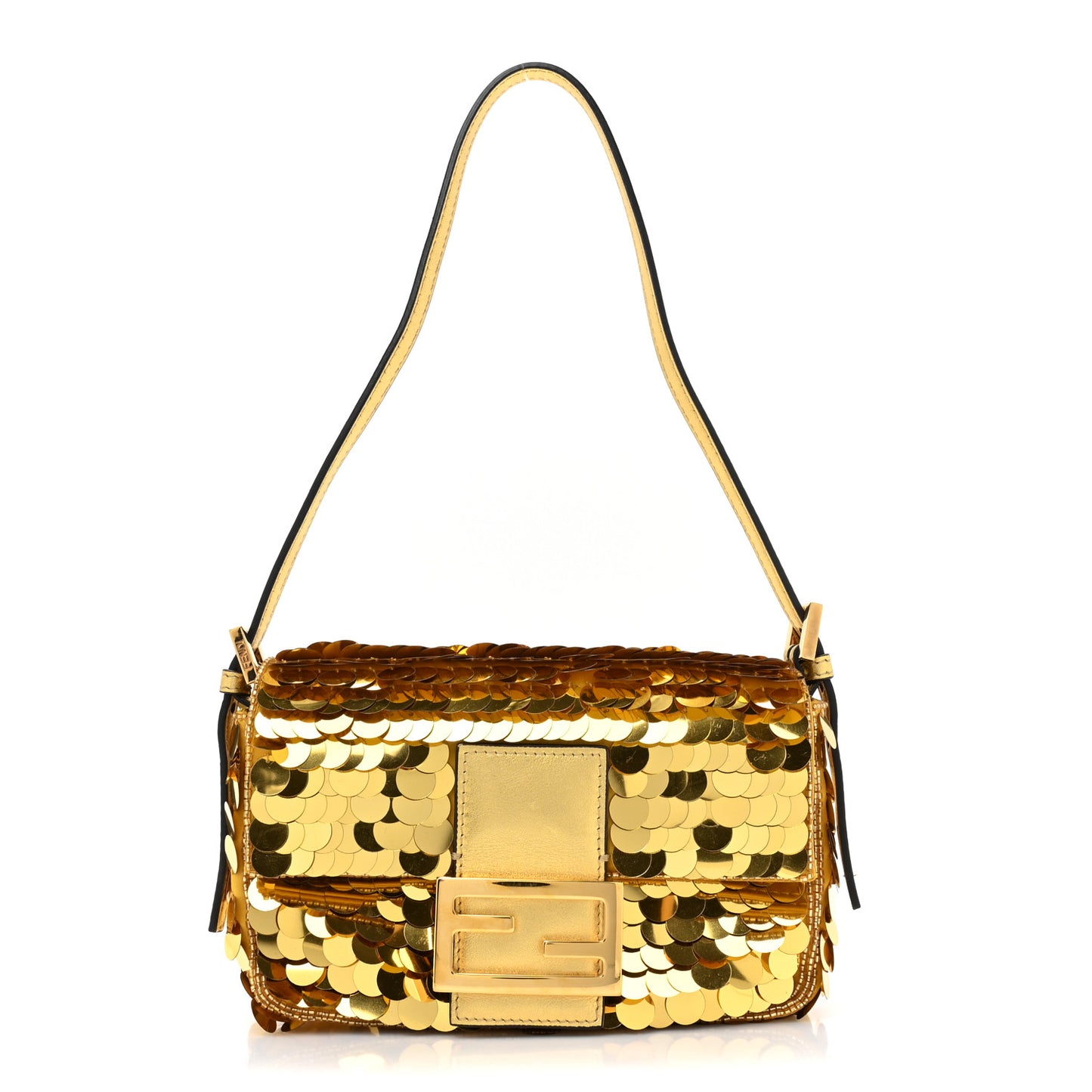 Satin Sequin Mini Baguette 1997 Gold
