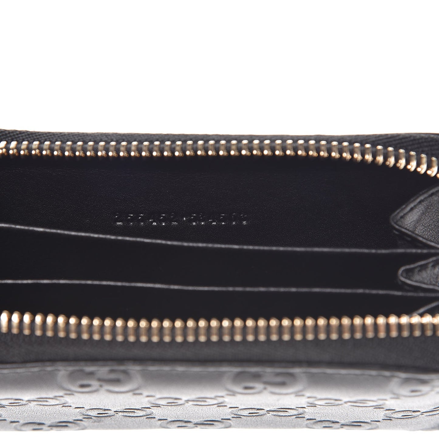 Guccissima Zip Around Card Case Black