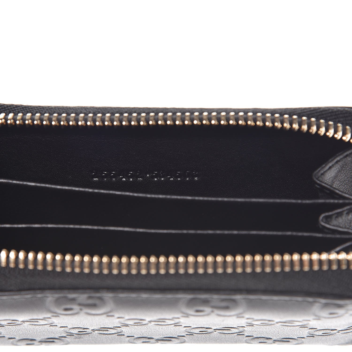 Gucci Guccissima Zip Around Card Case Black 7 of 7