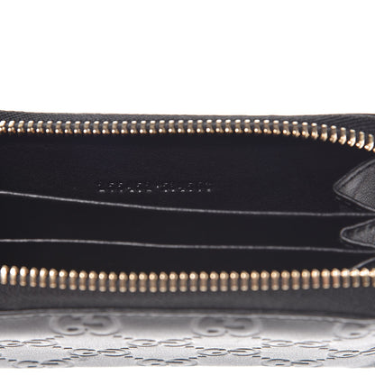 Gucci Guccissima Zip Around Card Case Black 7 of 7