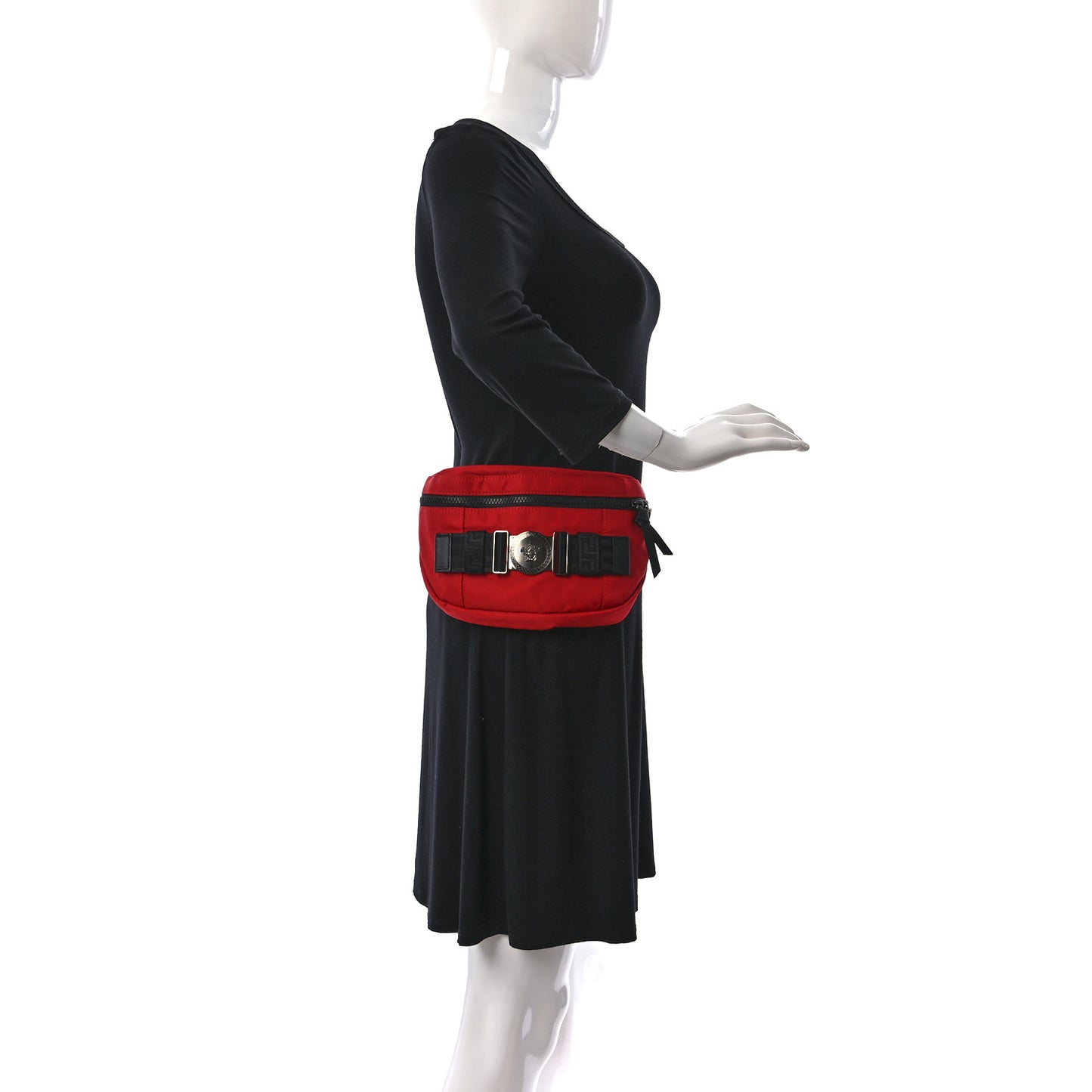Nylon Palazzo Medusa Belt Bag Red