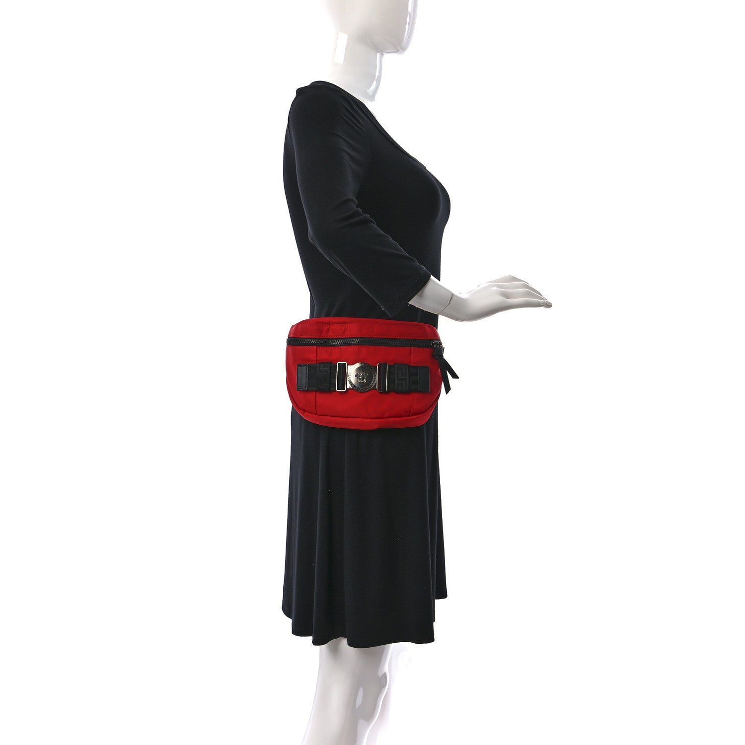 Versace Nylon Palazzo Medusa Belt Bag Red 2 of 9
