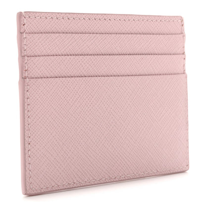 Prada Saffiano Triangle Card Holder Alabaster 3 of 8