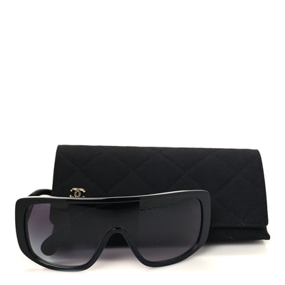 Chanel Acetate Shield Sunglasses 5495A Black 8 of 8