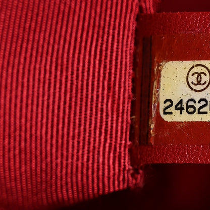 Chanel Aged Calfskin Chevron Quilted Backpack Red 7 of 12