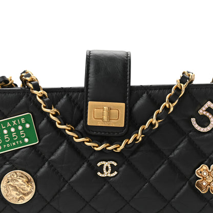 Chanel Aged Calfskin Lucky Charms 2.55 Reissue Mini Clutch With Chain Black 8 of 10