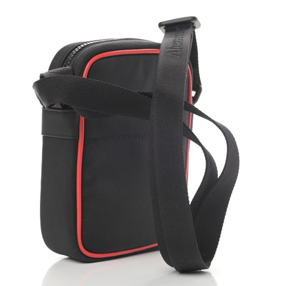 Alexander McQueen Nylon Mini Messenger Bag Black Red 3 of 10