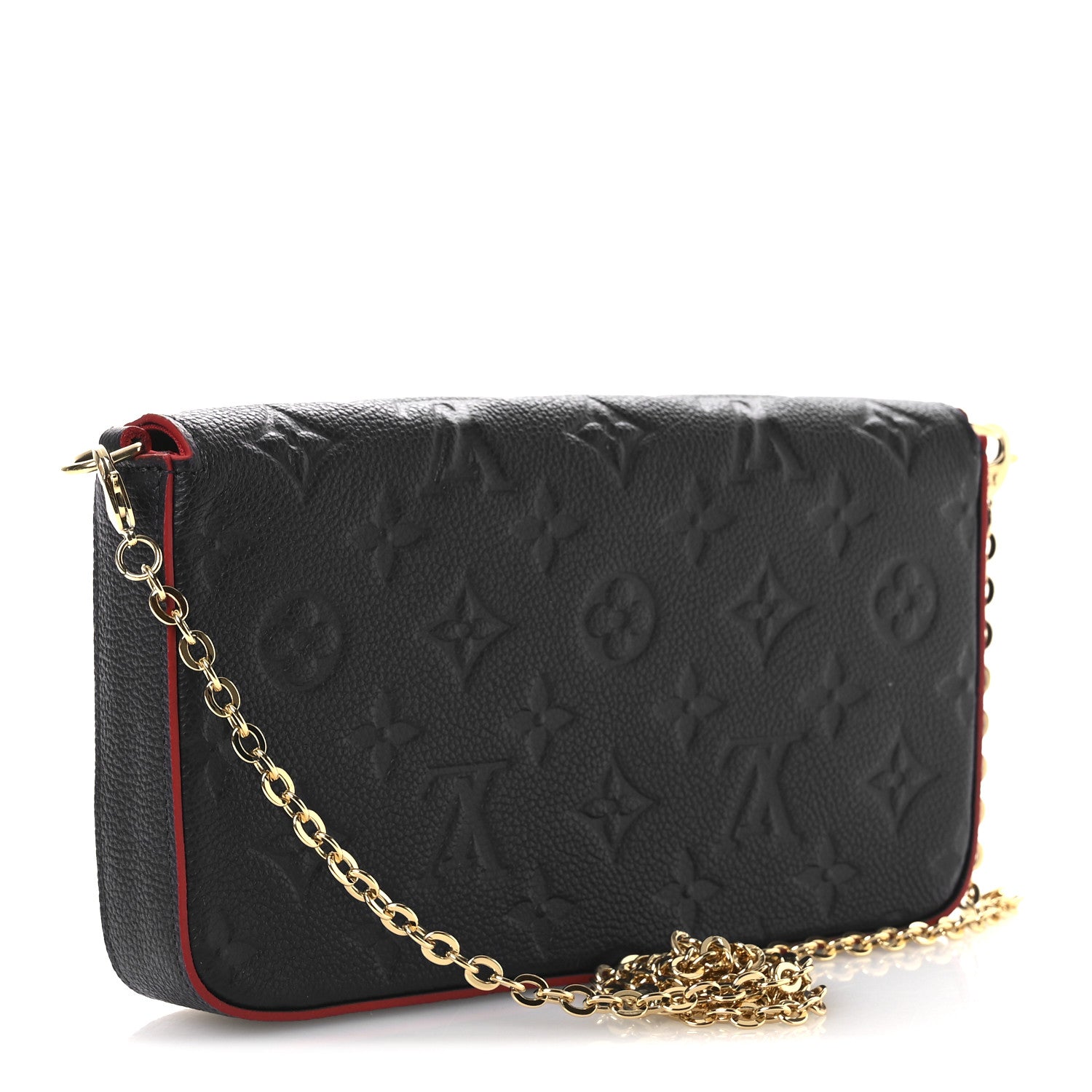 Louis Vuitton Empreinte Pochette Felicie Chain Wallet Marine Rouge 4 of 10