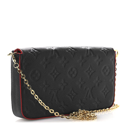 Louis Vuitton Empreinte Pochette Felicie Chain Wallet Marine Rouge 4 of 10