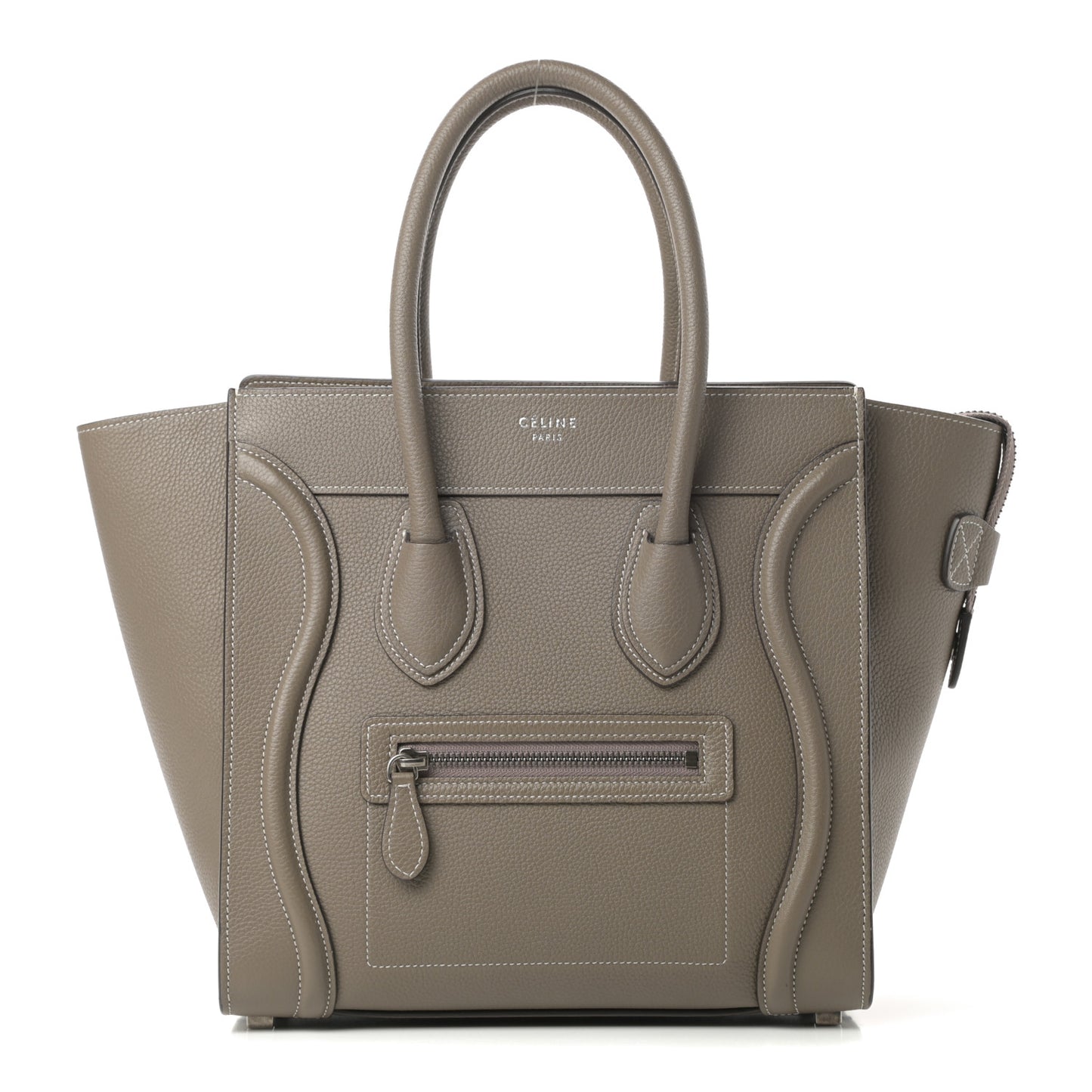 Drummed Calfskin Micro Luggage Souris