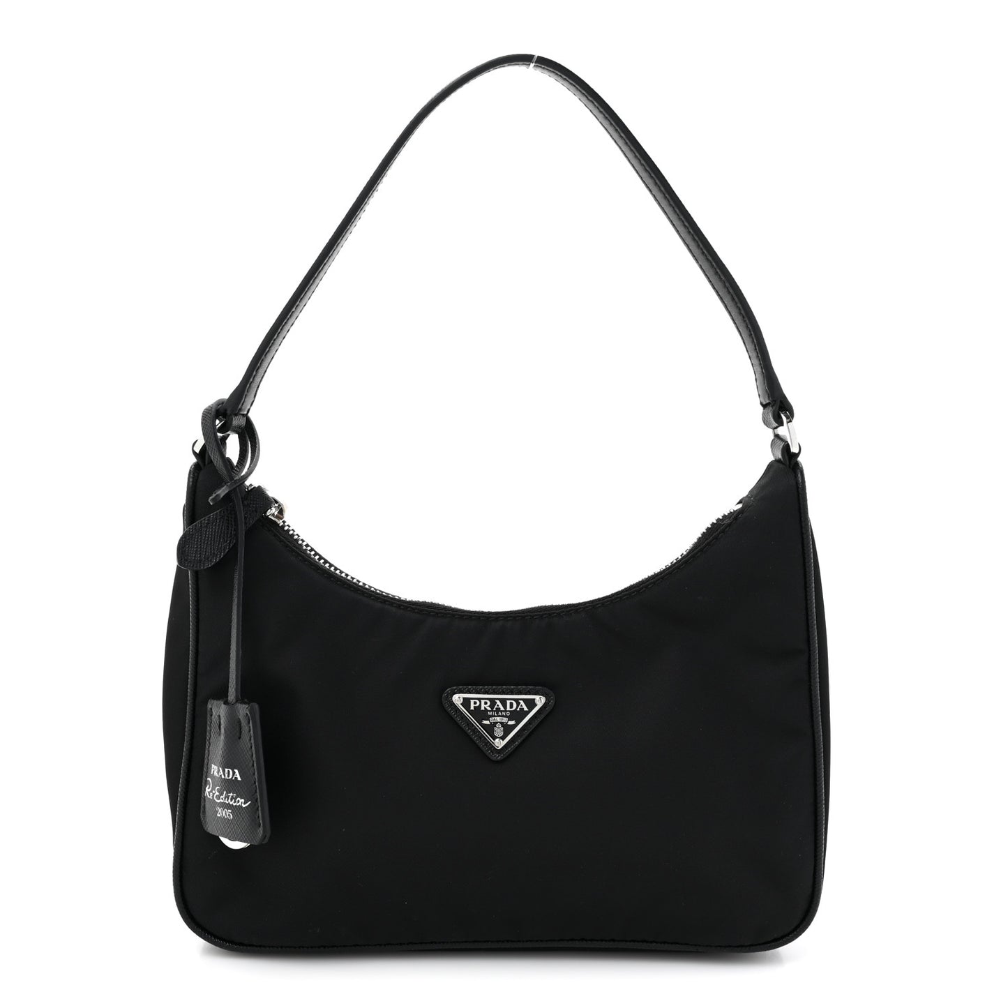 Tessuto Nylon Saffiano Mini Re-Edition 2005 Bag Black