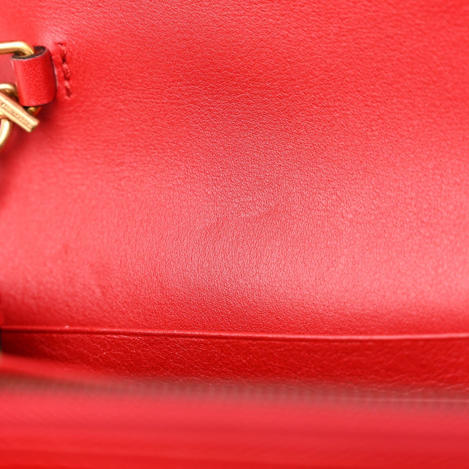 Gucci Velvet Matelasse GG Marmont Chain Wallet Hibiscus Red 11 of 11