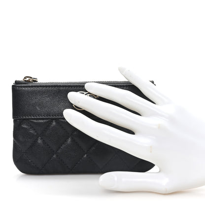 Chanel Caviar Quilted Small Vintage Mademoiselle Cosmetic Case Black 2 of 8