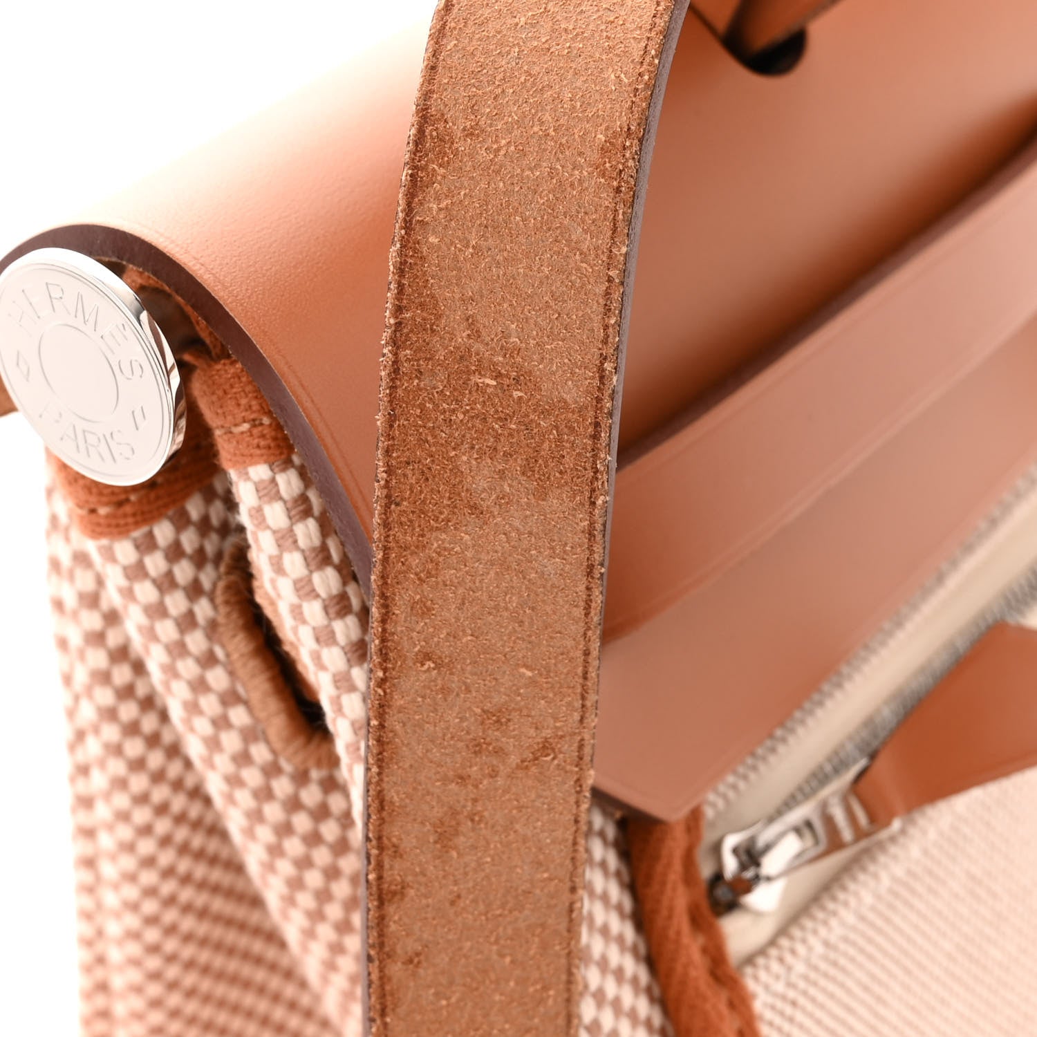 Hermes Vache Hunter Criss Viking Herbag Zip Retourne 31 PM Ecru Beige Naturel 12 of 13