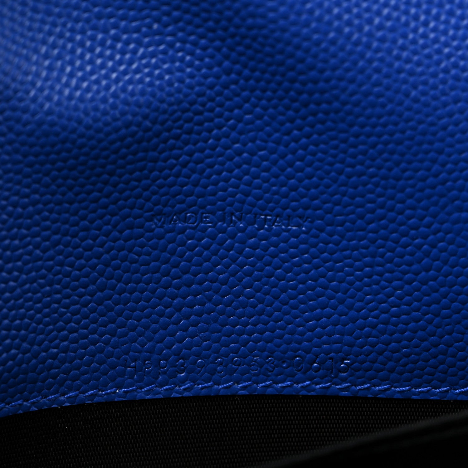 Saint Laurent Grain De Poudre Matelasse Chevron Monogram Envelope Chain Wallet Blue Majorelle 8 of 11