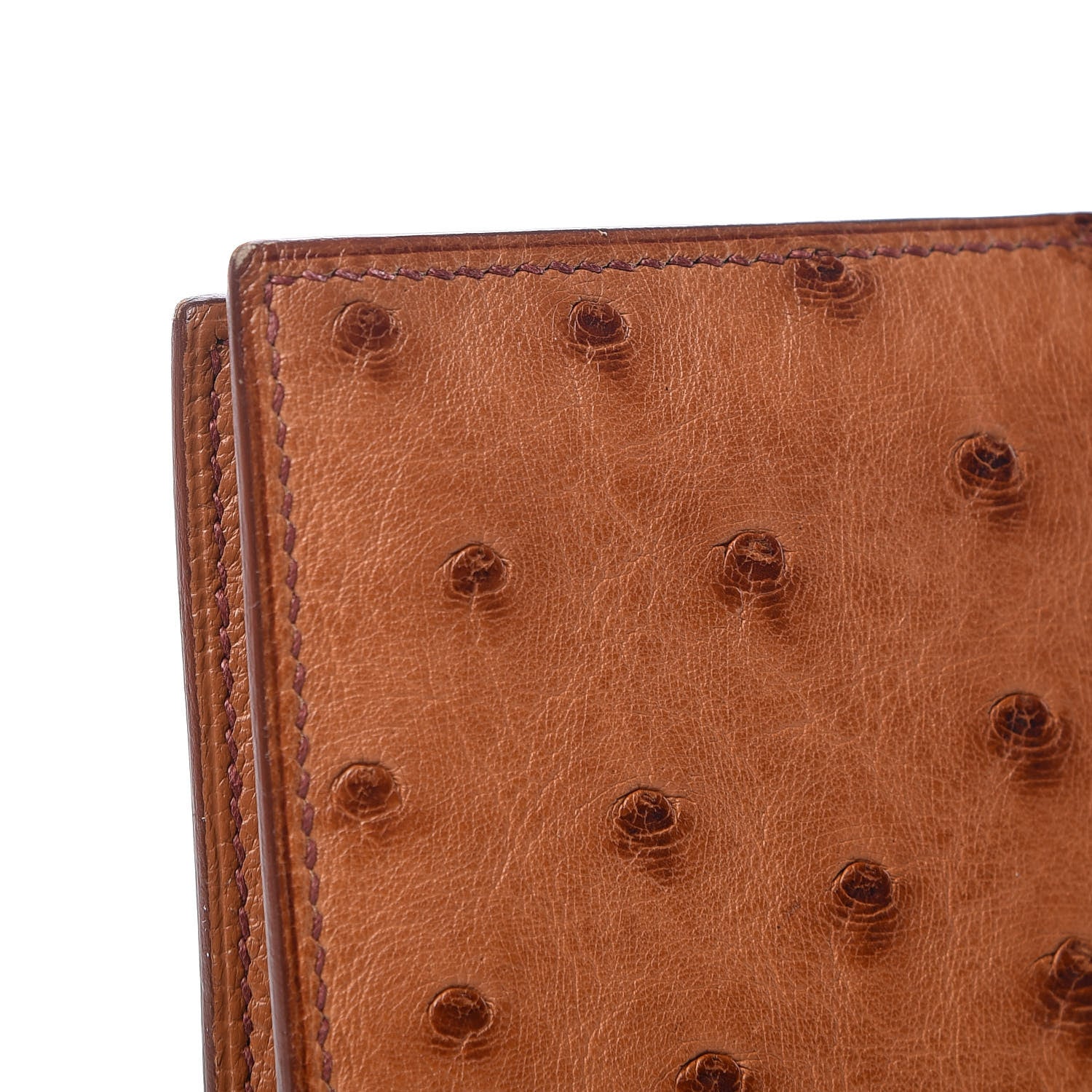 Hermes Ostrich Bearn Wallet Gold 5 of 9