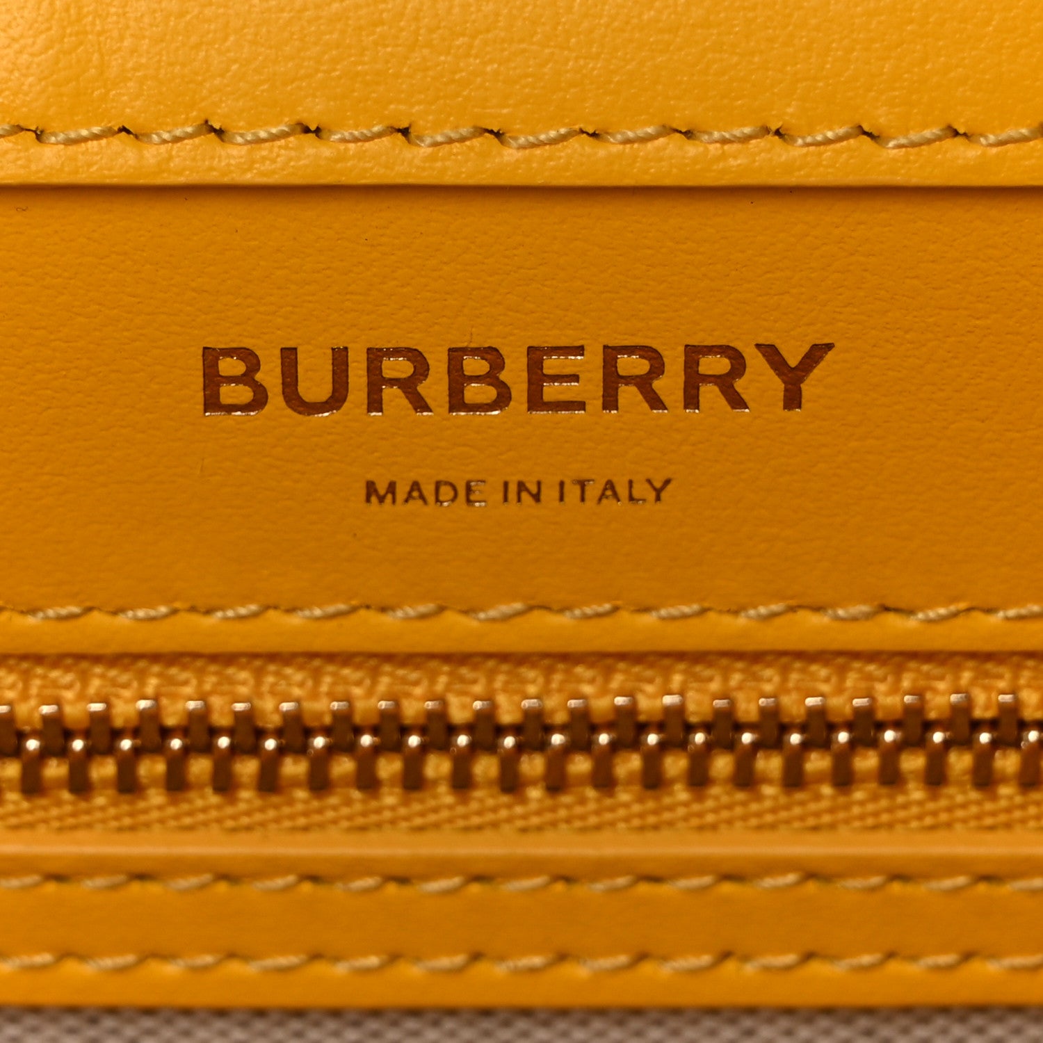 Burberry Canvas Smooth Calfskin Two Tone Mini Pocket Bag Black Deep Saffron 6 of 8