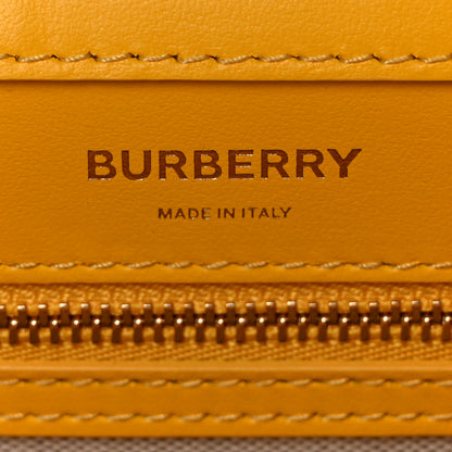 Burberry Canvas Smooth Calfskin Two Tone Mini Pocket Bag Black Deep Saffron 6 of 8