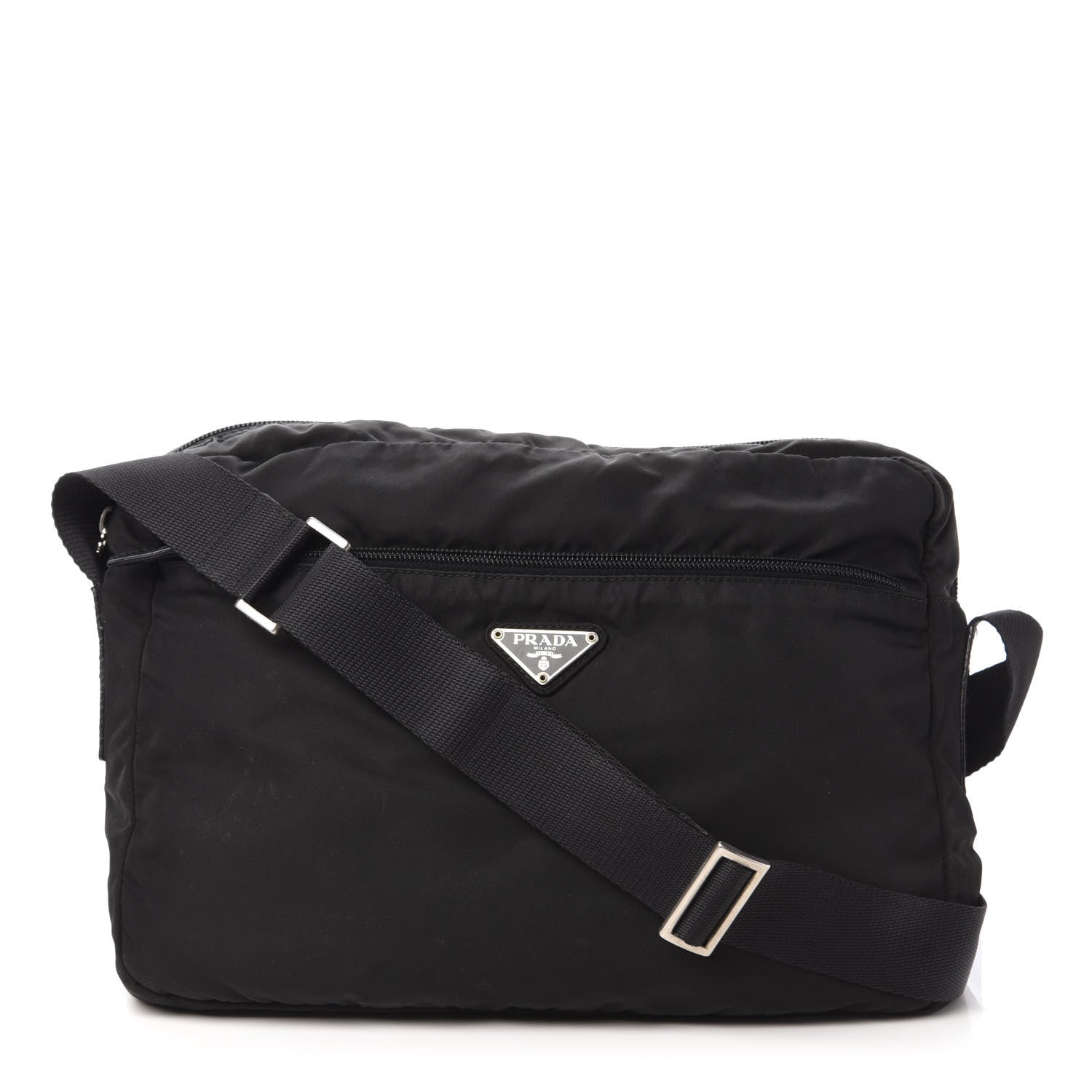 Prada Nylon Vela Messenger Bag Black 1 of 10