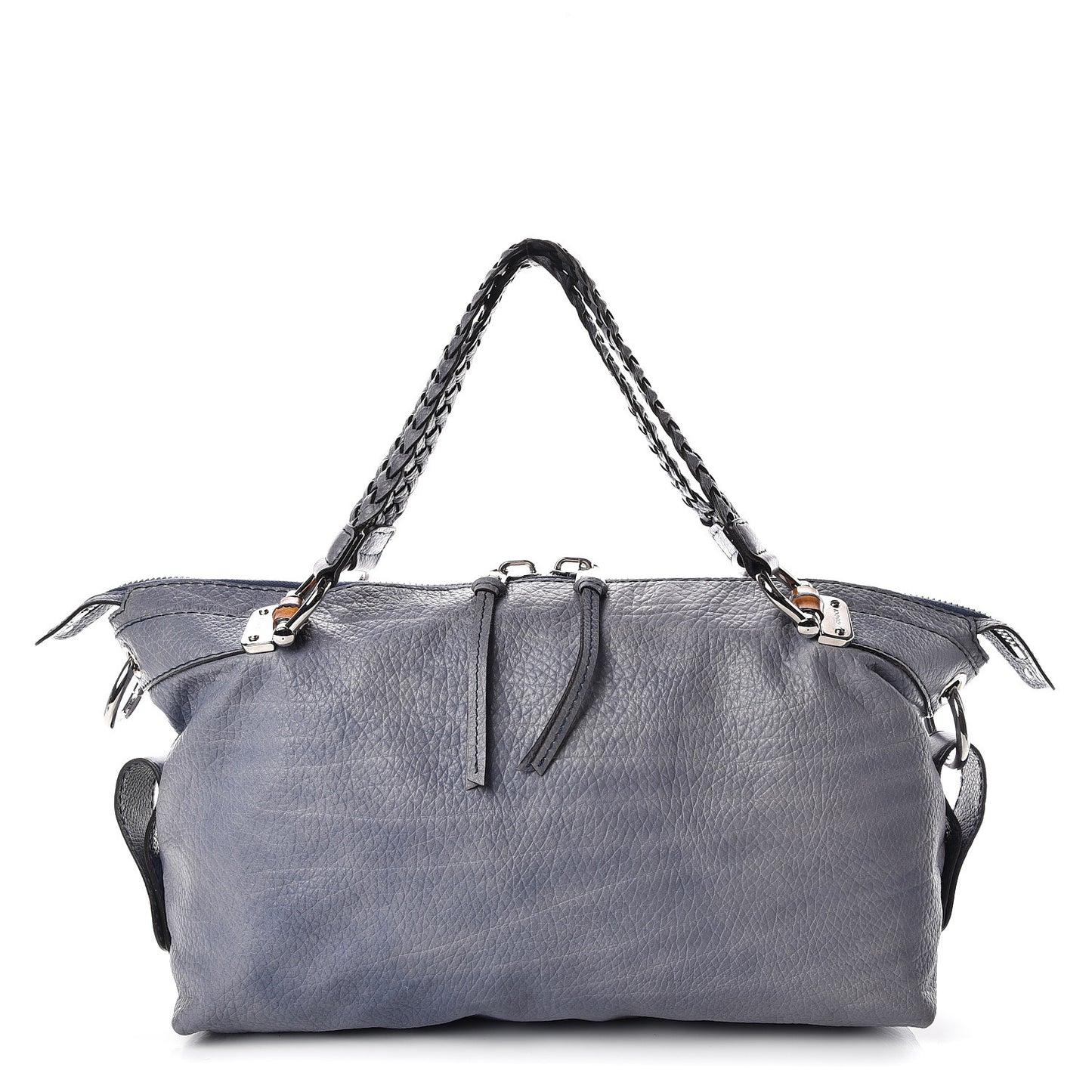 Calfskin Medium Bamboo Bar Shoulder Bag Blue