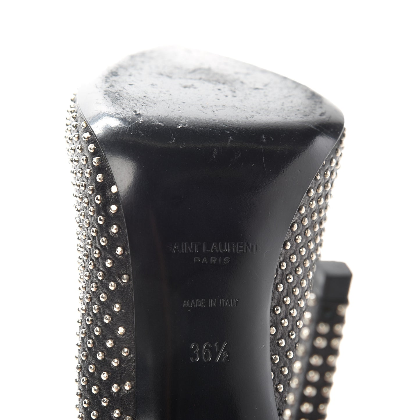 Calfskin Micro Studded 110 Pumps 36.5 Black