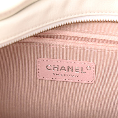 Chanel Patent Goatskin Quilted Medium Gabrielle Hobo White 6 of 11